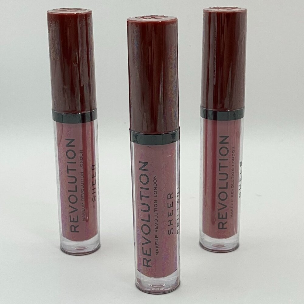 Makeup Revolution Sheer Lip Dollhouse 116 Long-Lasting Shine Pack Of 3 Pcs